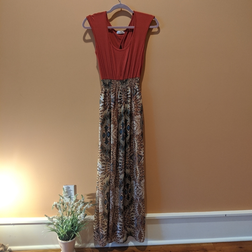 Orange Boho dress